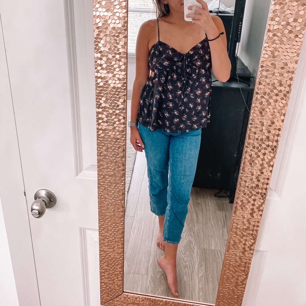 American Eagle Floral Babydoll Tank